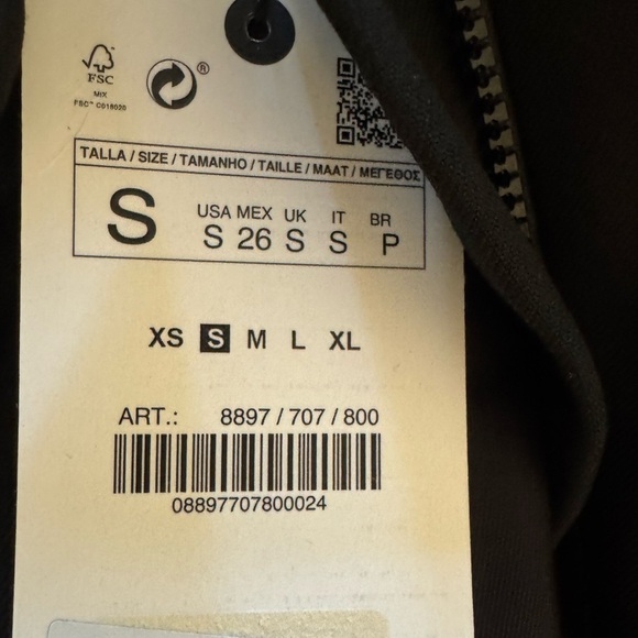 Zara Cropped Loose Fitting Blazer Jacket, Black, Size S, NWT - Picture 15 of 15